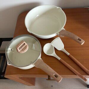 Premium Nonstick Cookware Set - Carote Pan, Pot, & Spatulas (Never Used!)